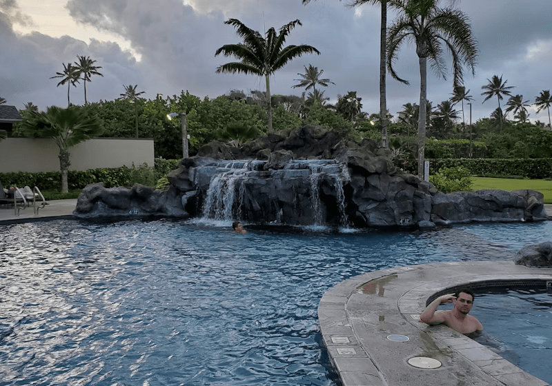 Waterfall pool scene